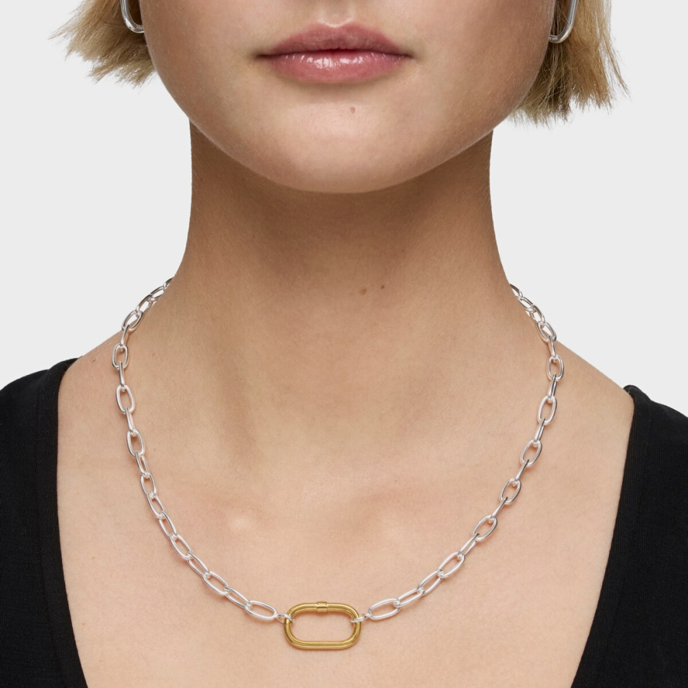 Колье Hold Oval из серебра фото 6