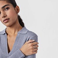 Кольцо из серебра с аметистом и сапфиром