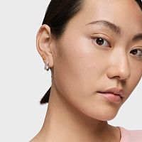 Серьги-креолы из серебра