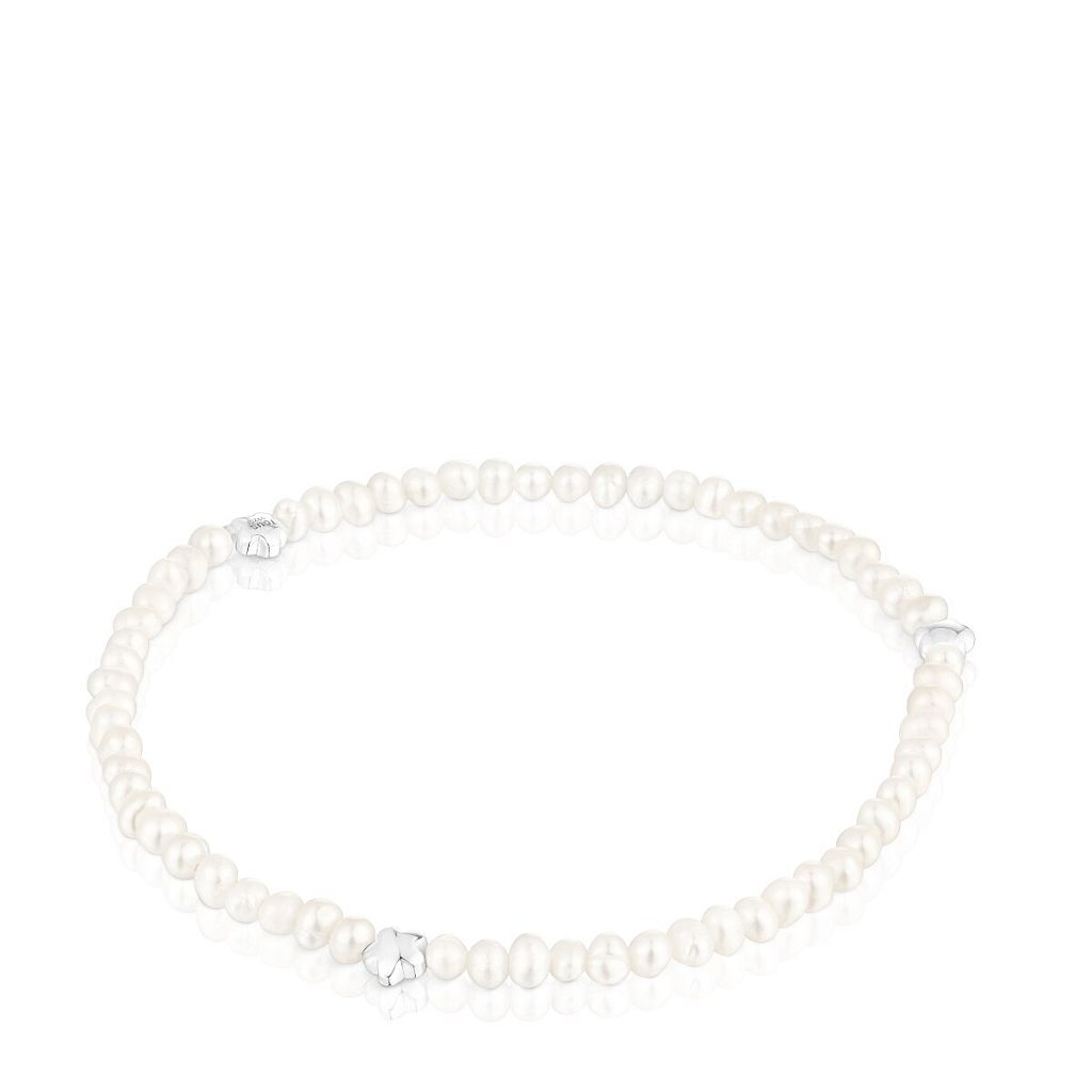 Браслет Bold Motif из жемчуга с серебром