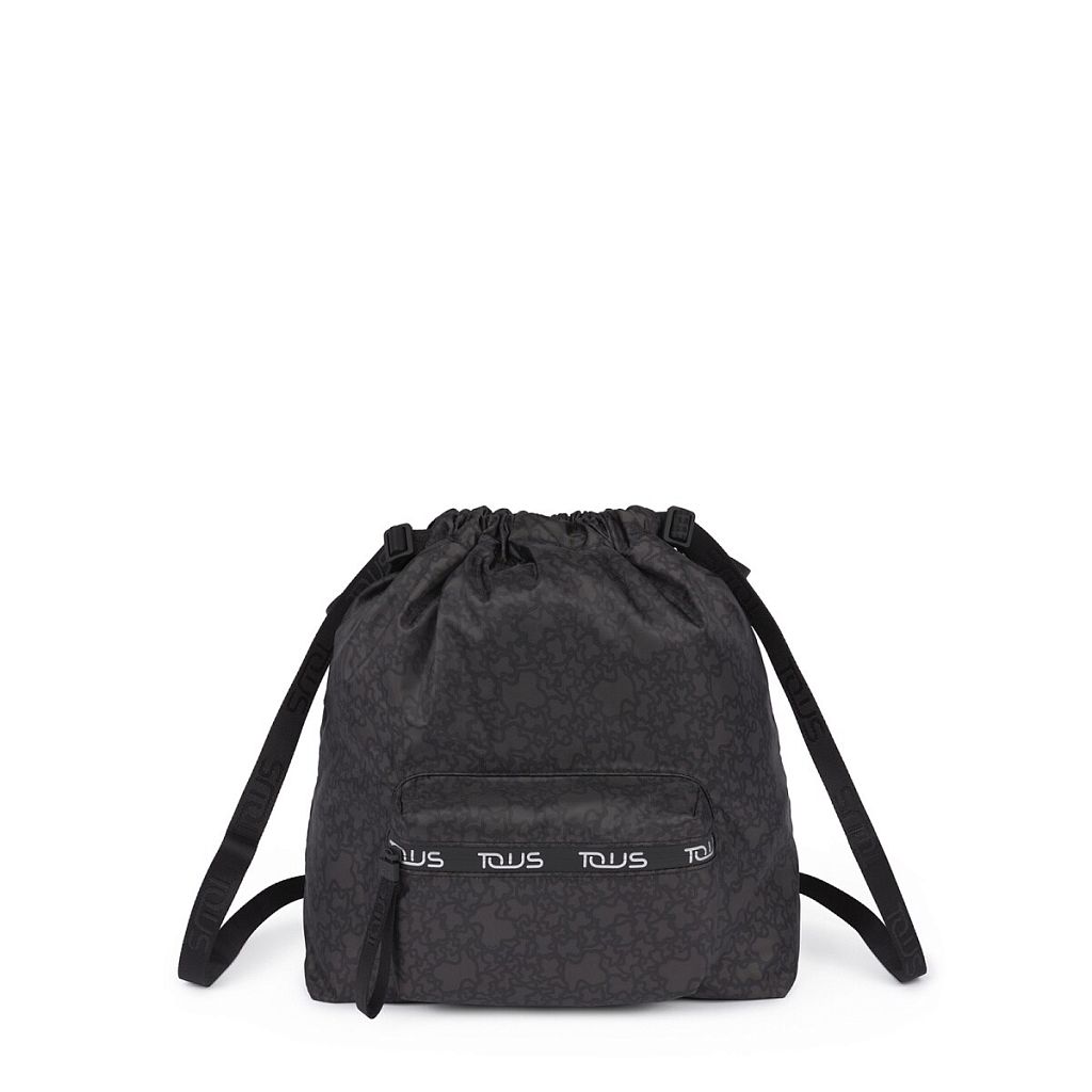 Чернo-серый плоский рюкзак Kaos Mini Sport