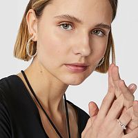 Серьги-креолы из серебра