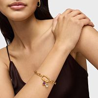 Кулон Medallions из вермеля с родолитом