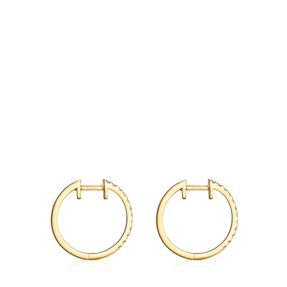 Серьги-кольца Les Classiques из золота с бриллиантами фото 3