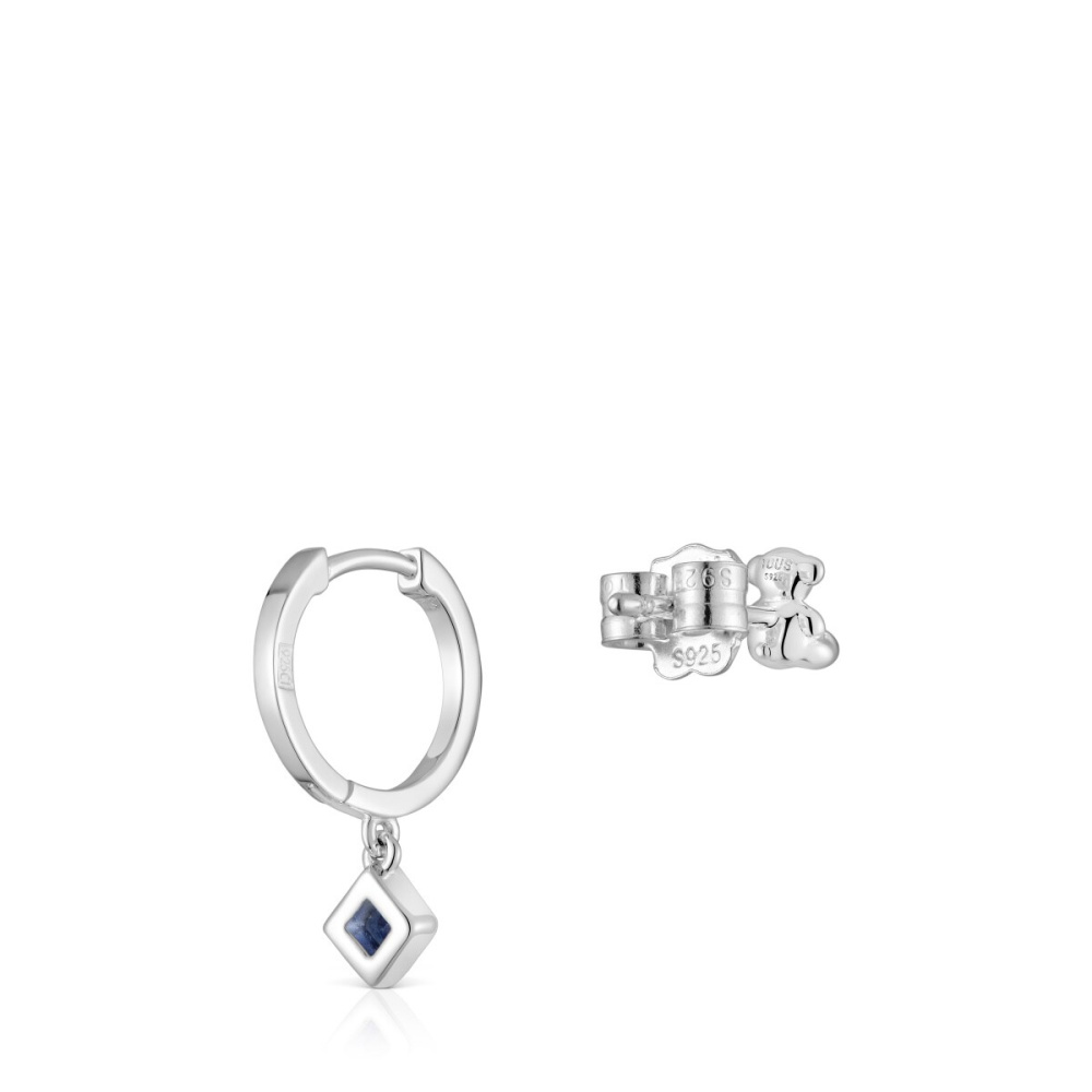 Серьги Basic Colors из серебра с иолитом фото 4