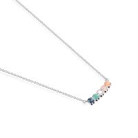Колье Mini Color из серебра с цветными камнями