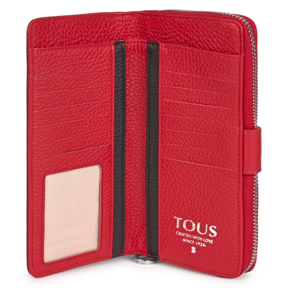 Красный кошелек TOUS Script среднего размера на молнии фото 4