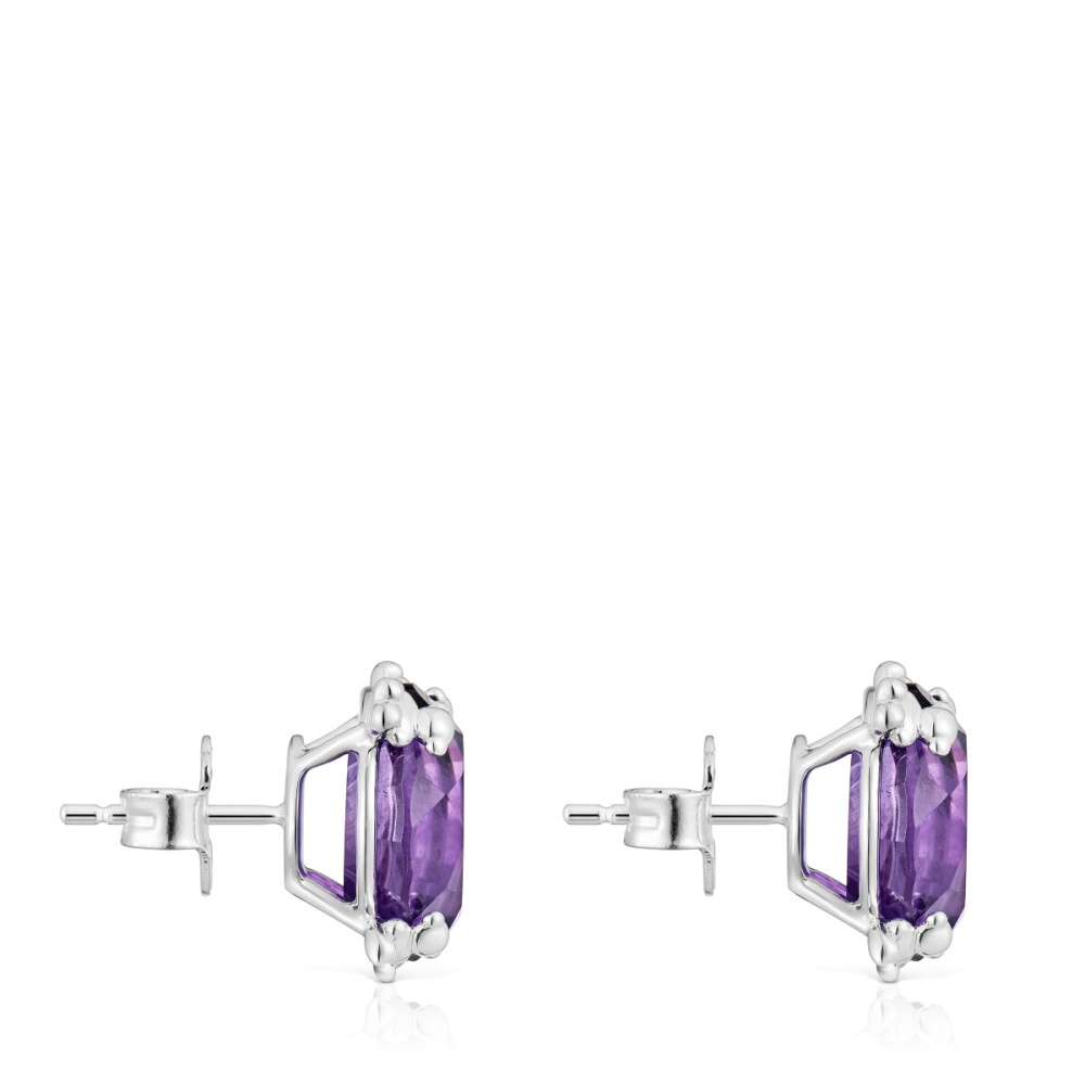 Серьги Color Pills из серебра с аметистом фото 3
