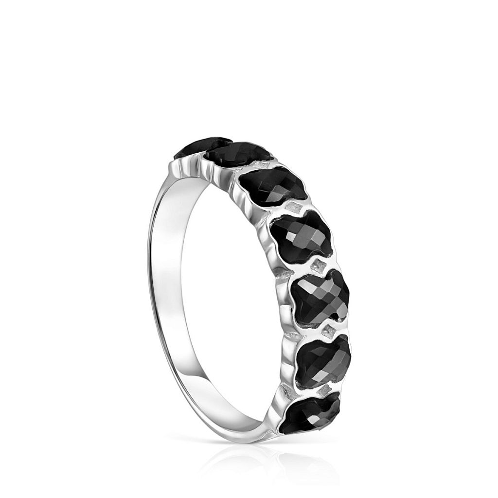 Кольцо Mini Onix из серебра с ониксом