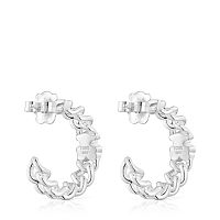 Серьги-креолы Bold Motif из серебра