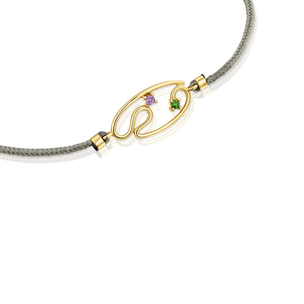 Золотой нейлоновый браслет TOUS Tsuri с драгоценными камнями фото 4