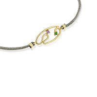 Золотой нейлоновый браслет TOUS Tsuri с полудрагоценными камнями