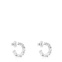 Серьги-креолы из серебра