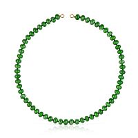 Ожерелье Hold Oval из вермеля с зеленым кварцем