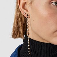 Серьги Glaring из вермеля с ониксом и цирконием