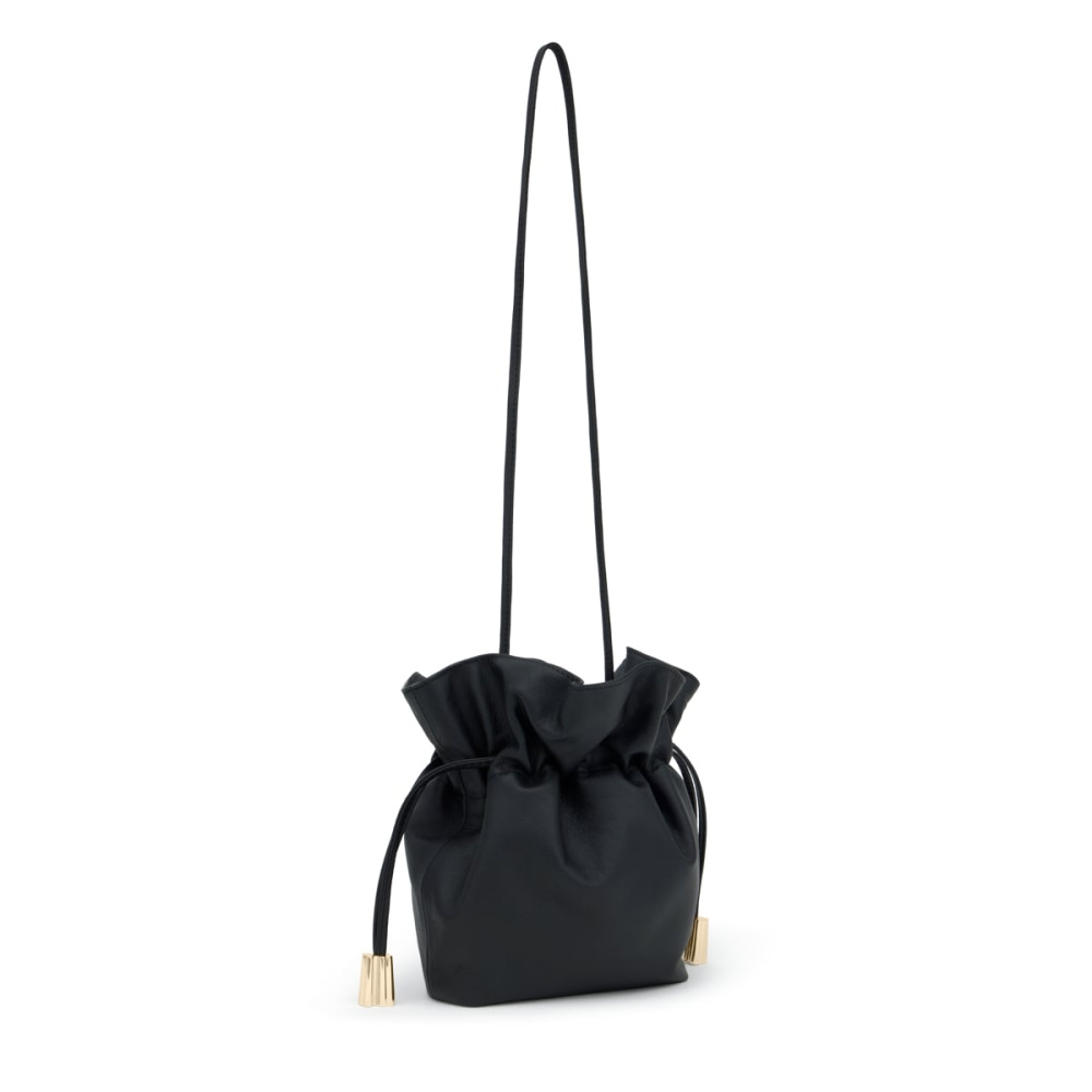 Сумка-бочонок из натуральной кожи фото 3