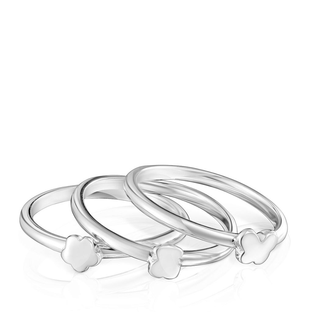 Сет колец Bold Motif из серебра