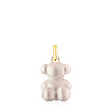 Кулон Bold Bear из стали с белым покрытием