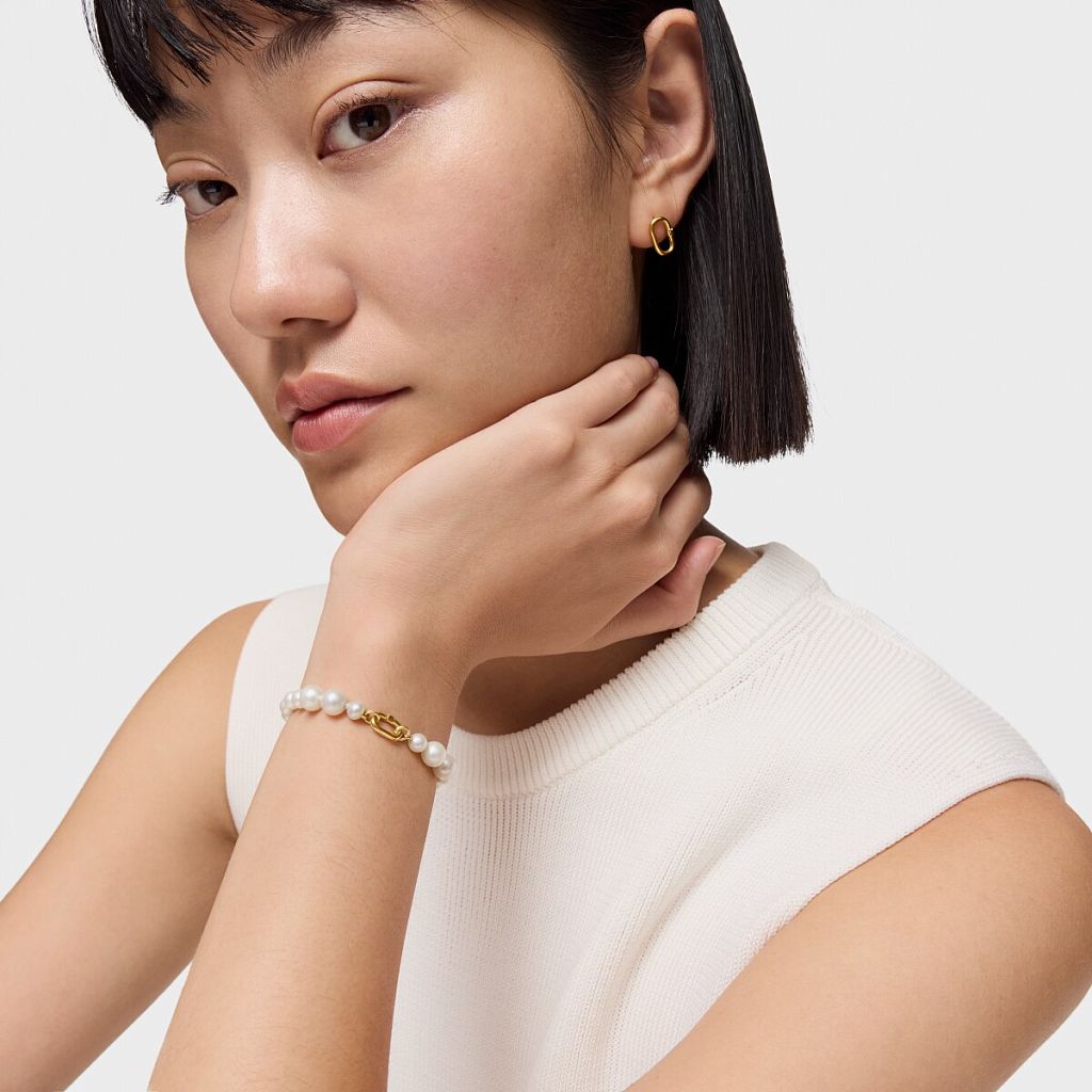 Браслет Hold Oval из золота и жемчуга