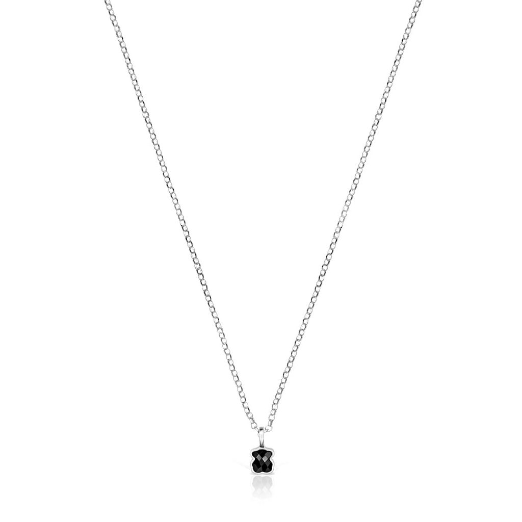 Колье Mini Onix из серебра с ониксом