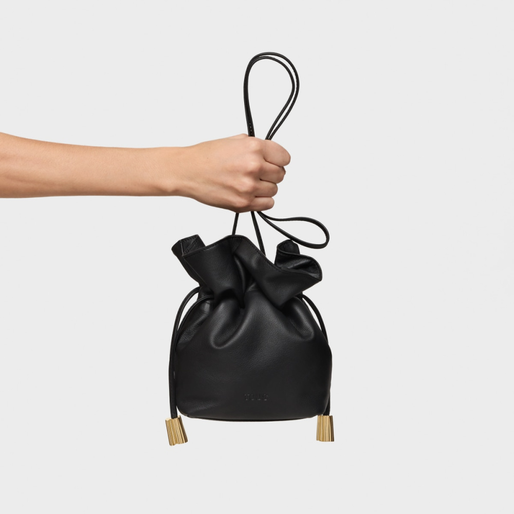 Сумка-бочонок из натуральной кожи фото 7