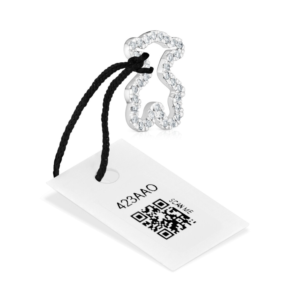 Кулон из белого золота с бриллиантами фото 5