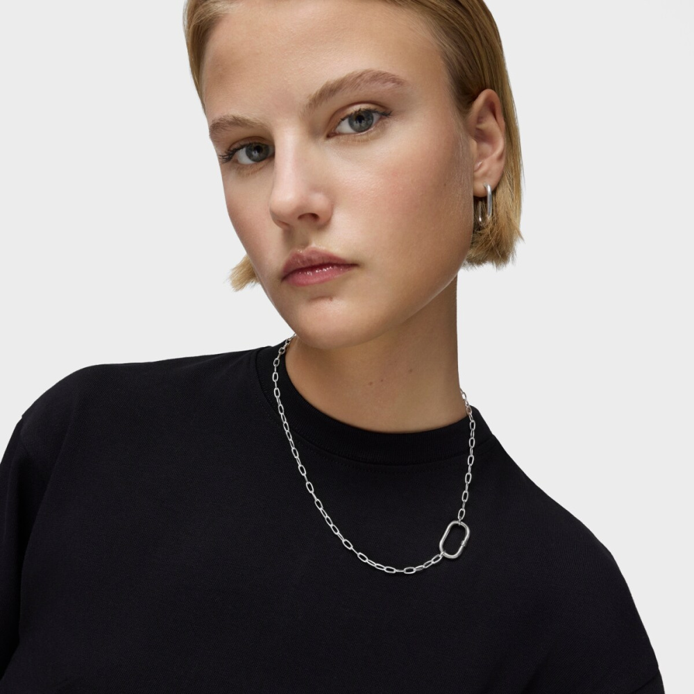 Колье Hold Oval из серебра фото 8