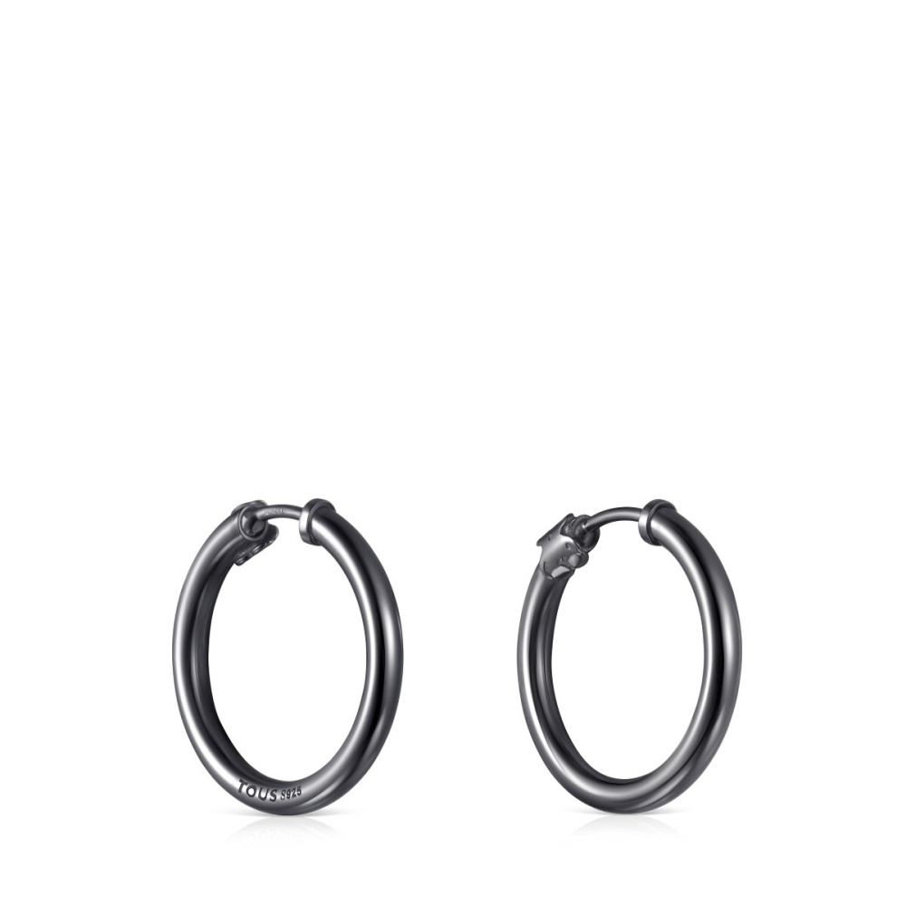 Серьги Basics из темного серебра фото 4