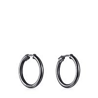 Серьги Basics из темного серебра
