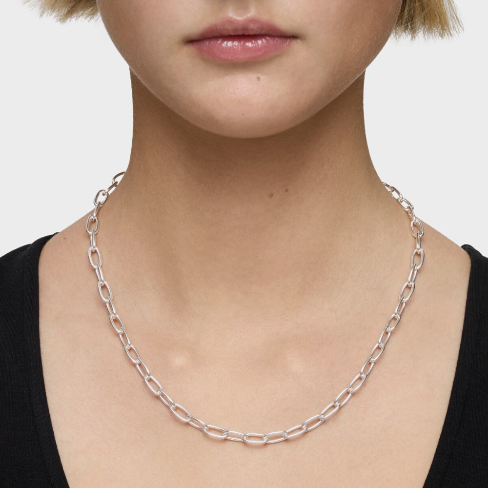 Колье Hold Oval из серебра фото 5