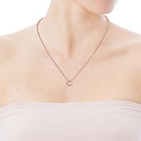 Подвеска Straight из розового вермеля с полудрагоценными камнями