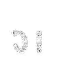 Серьги-креолы Bold Motif из серебра