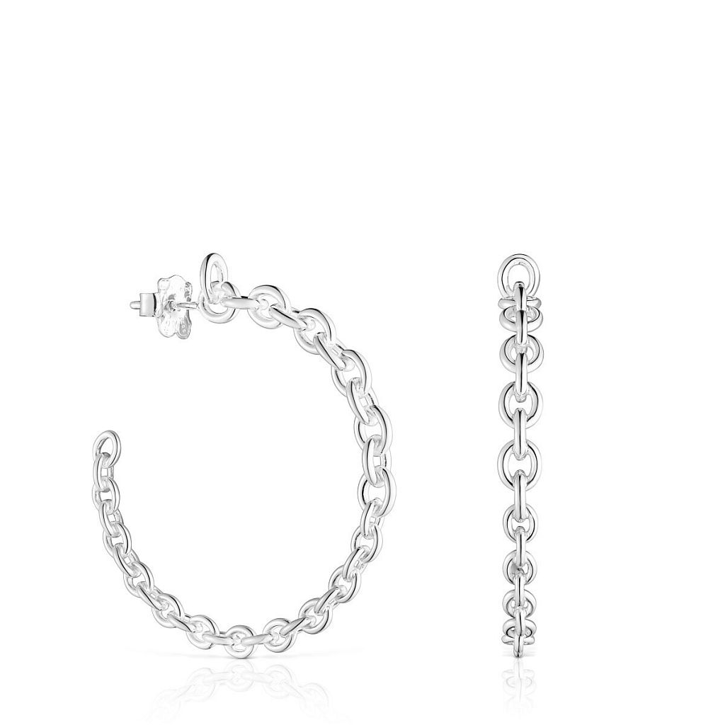 Серьги-кольца Calin из серебра