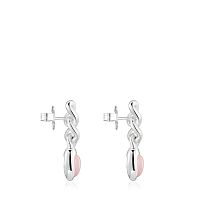 Серьги Bold Motif из серебра с халцедоном