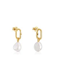 Серьги Hold Oval из золота с жемчугом
