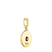 Кулон Medallions из вермеля с перламутром и аметистом