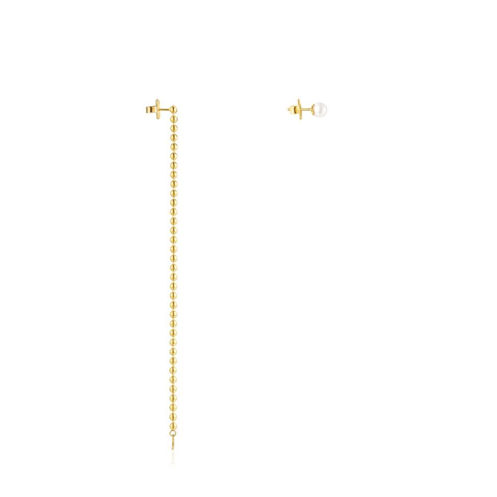 Асимметричные серьги TOUS Gloss из вермеля с культивированным жемчугом фото 3