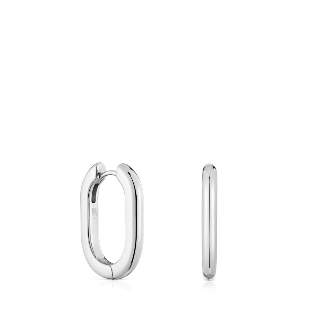 Серьги-кольца Basics из серебра фото 2