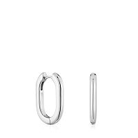 Серьги-кольца Basics из серебра