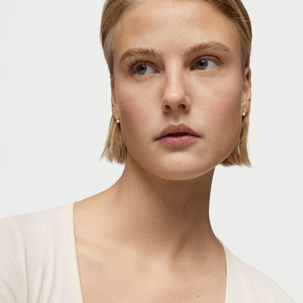 Серьги Bold Bear из золота с жемчугом фото 5