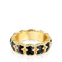 Кольцо из вермеля с ониксом