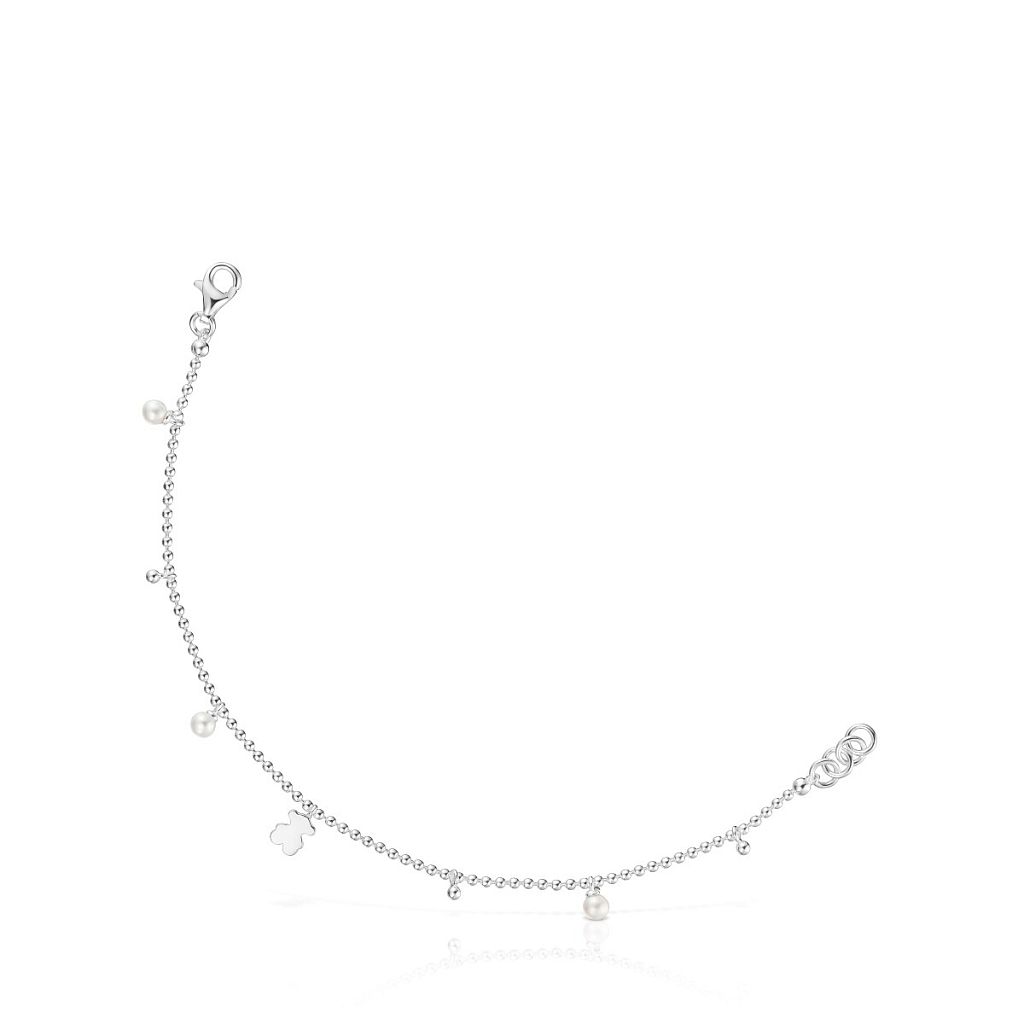 Браслет из серебра с жемчугом