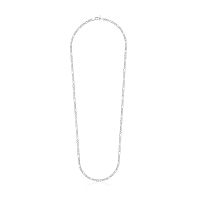 Средняя серебряная цепочка TOUS Chain из рельефных колец 65 см.