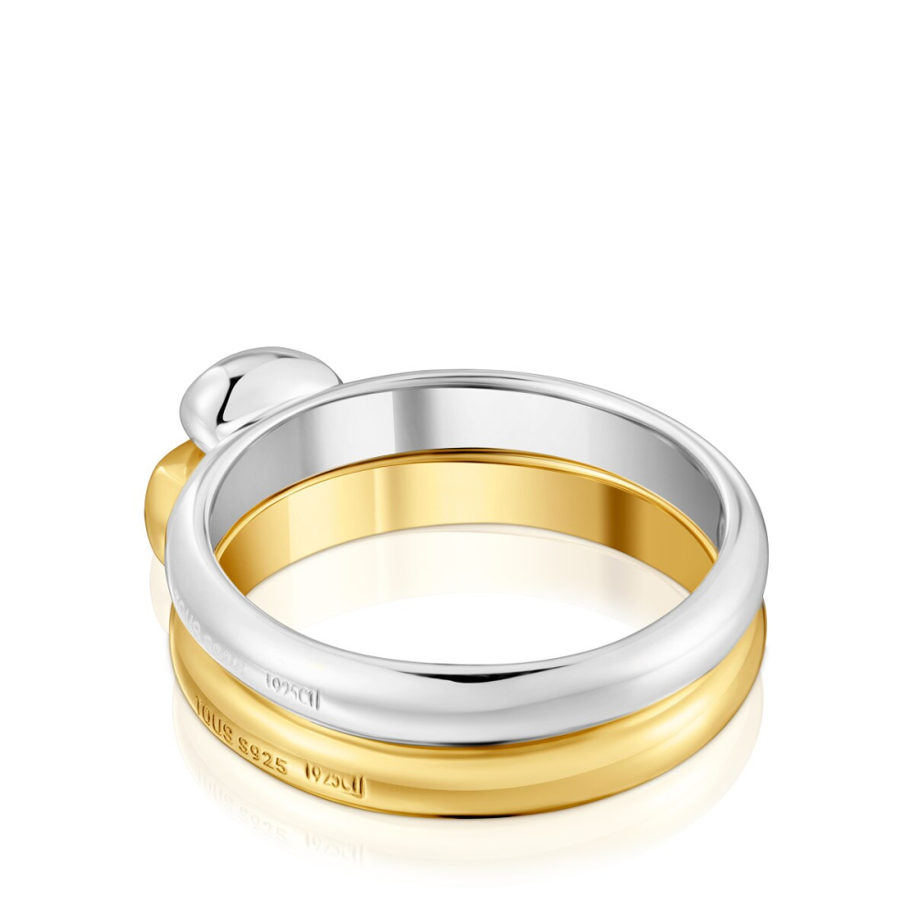 Сет колец из серебра и вермеля фото 4