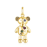 Кулон Teddy Bear Stars из вермеля с камнями