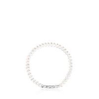 Серебряный браслет Straight с жемчугом