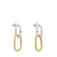 Серьги Hold Oval из серебра и вермеля