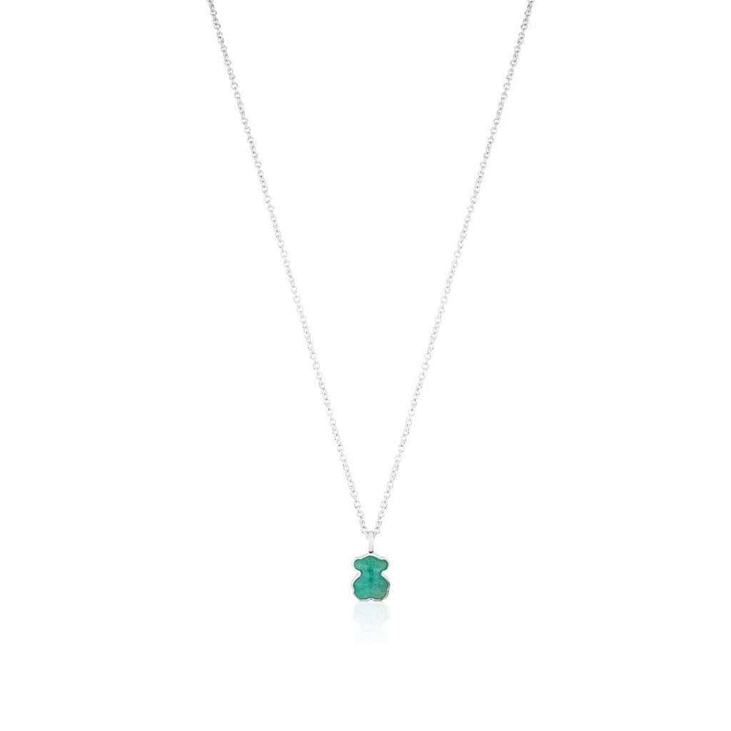 Колье New Color из серебра с амазонитом