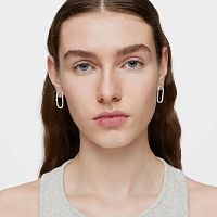 Серьги Hold Oval из серебра