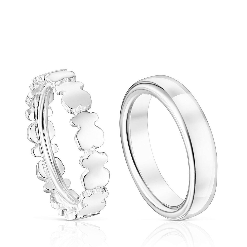 Сет колец Straight из серебра